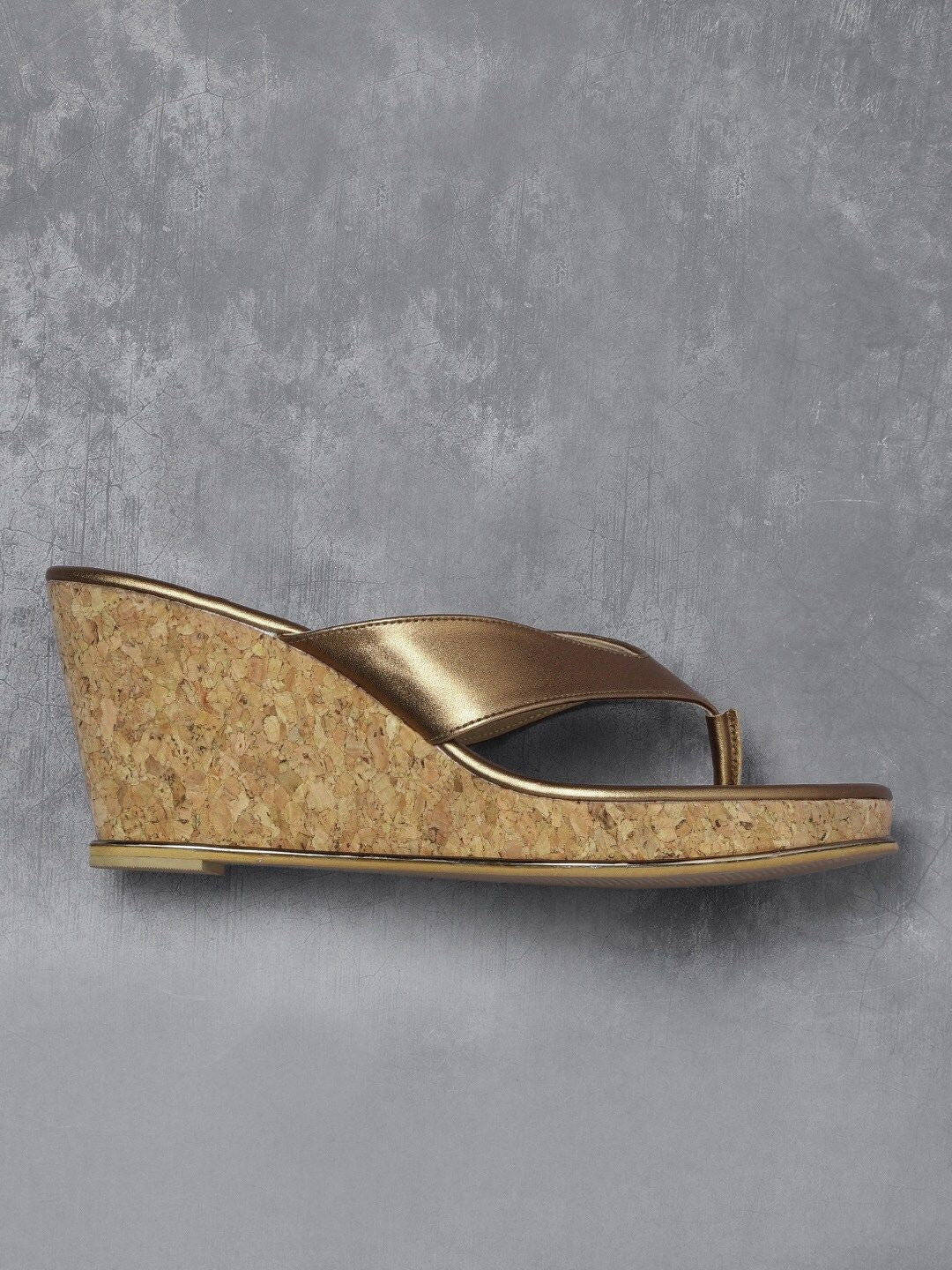 Anouk Women Copper-Toned Solid Wedges
