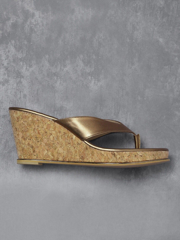 Anouk Women Copper-Toned Solid Wedges