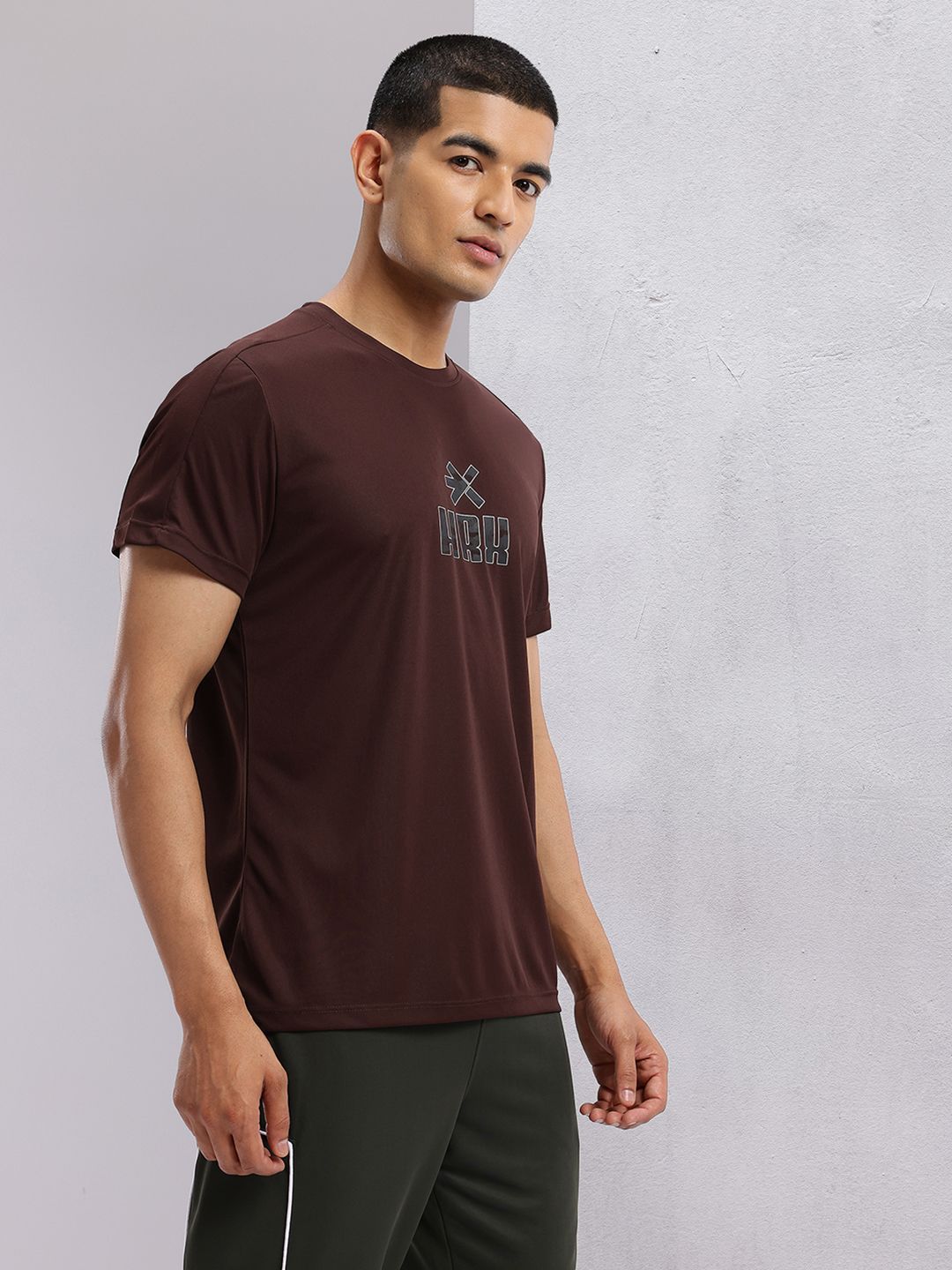 HRX by Hrithik Roshan Brand Logo Print Rapid-Dry Training T-shirt
