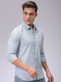 The Indian Garage Co Men Slim Fit Opaque Checked Casual Shirt