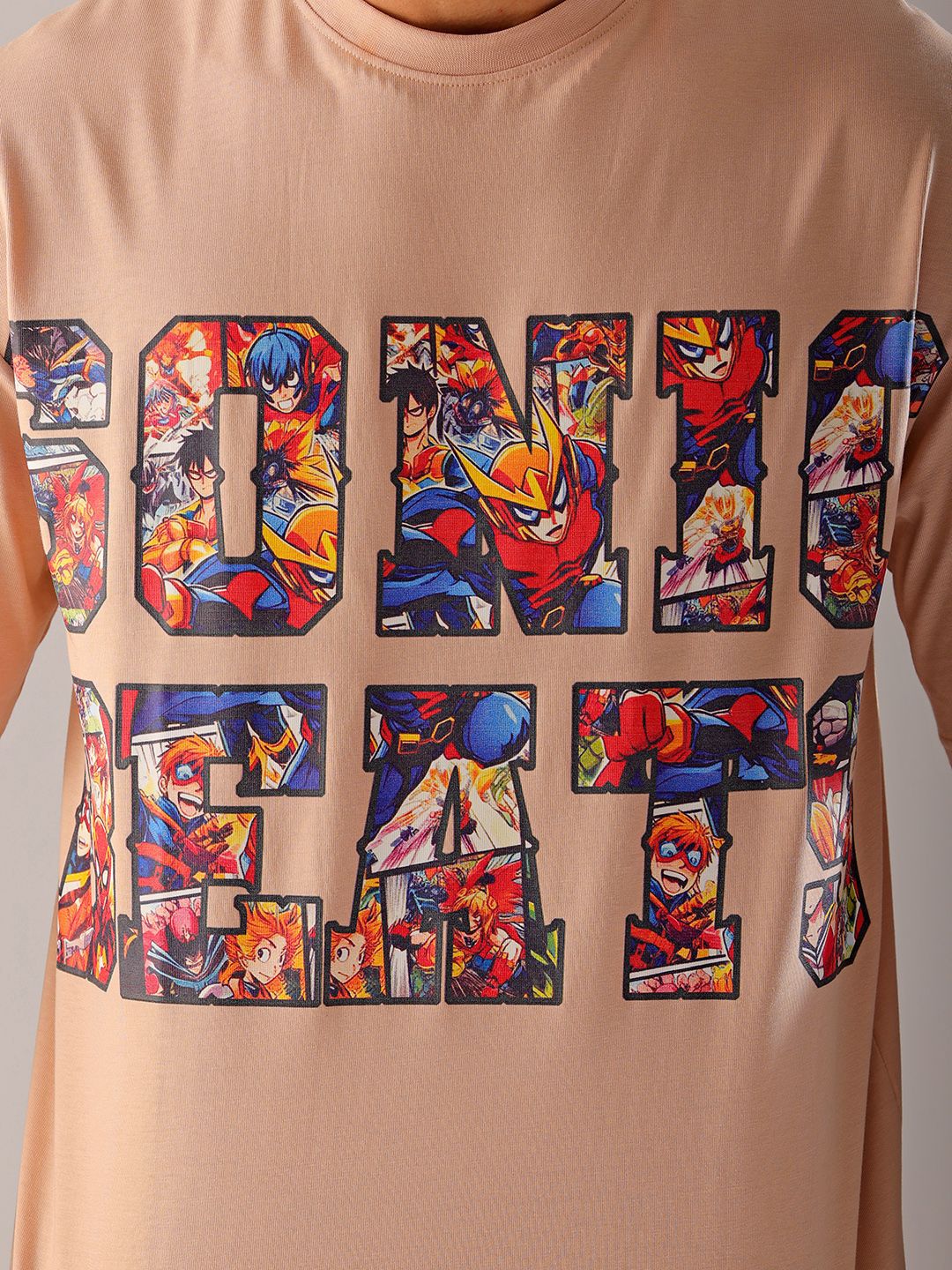 The Indian Garage Co Men Graphic Printed Boxy Oversized Pure Cotton T-shirt
