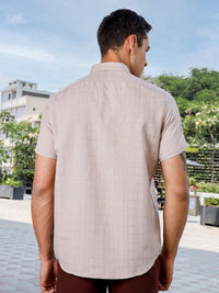Thomas Scott Men Premium Fit Button-Down Collar Textured Casual Shirt