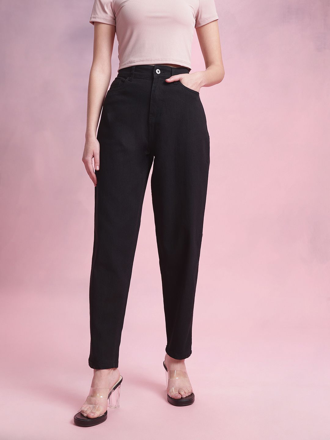 DressBerry Women Mid-Rise Slouchy Fit Stretchable Jeans