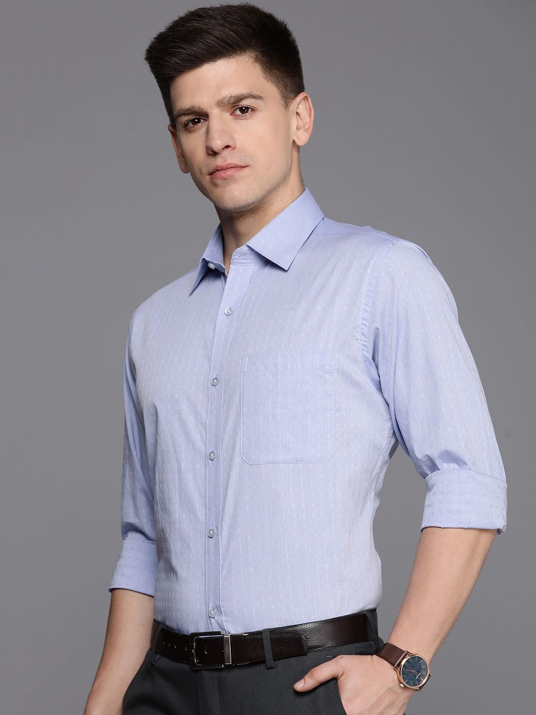 Raymond Men Slim Fit Pure Cotton Formal Shirt