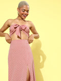 Berrylush Women Pretty Pink Polka Dots Co-ords Dress