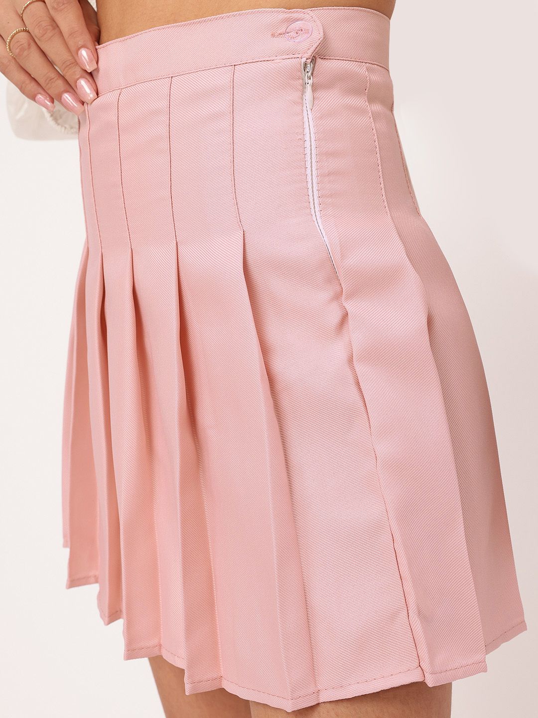 DressBerry Pleated Flared Mini Skirt