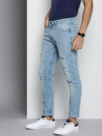 The Indian Garage Co Men Blue Slim Fit Stretchable Jeans