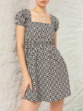 DressBerry Trendsetter Fit & Flare Monochrome Mini Dress