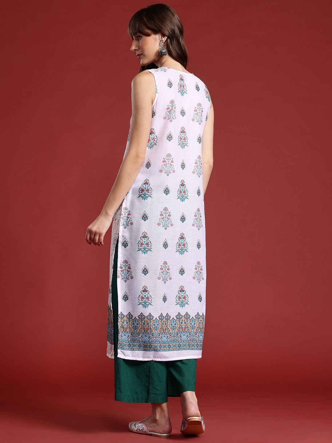 Anouk Ethnic Motifs Printed Pure Cotton Kurta