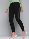 HRX by Hrithik Roshan Women Black Slim Fit SWEDISH POP Pure Cotton Sports Joggers