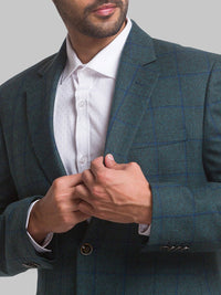 Park Avenue Men Checked Single Breasted Blazers