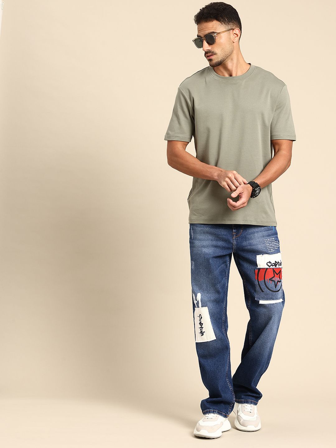 Being Human Men Radon Anti Fit Light Fade Printed Stretchable Jeans