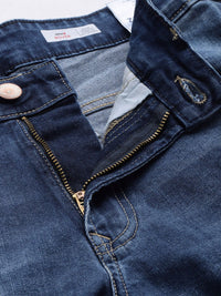 Spykar Men Blue Rovers Reguler Fit Mid-Rise Narrow Leg Heavy Fade Jeans Regingable