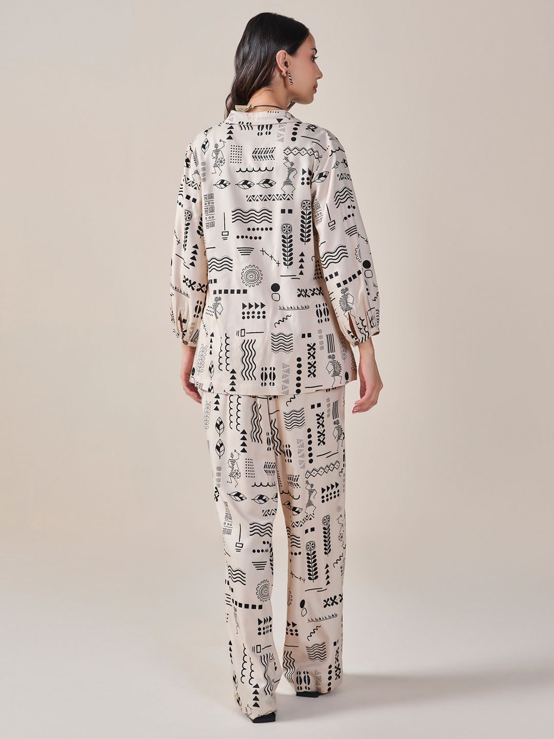 Global Desi Printed Shirt & Inner With Trousers