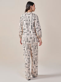 Global Desi Printed Shirt & Inner With Trousers