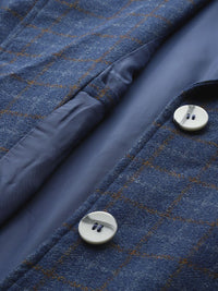 all about you Checked Single-Breasted Longline Coat