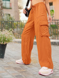 DressBerry Women Burnt Orange Futuristic Utility Cargos