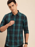 Being Human Pure Cotton Slim Fit Checked Casual Shirt