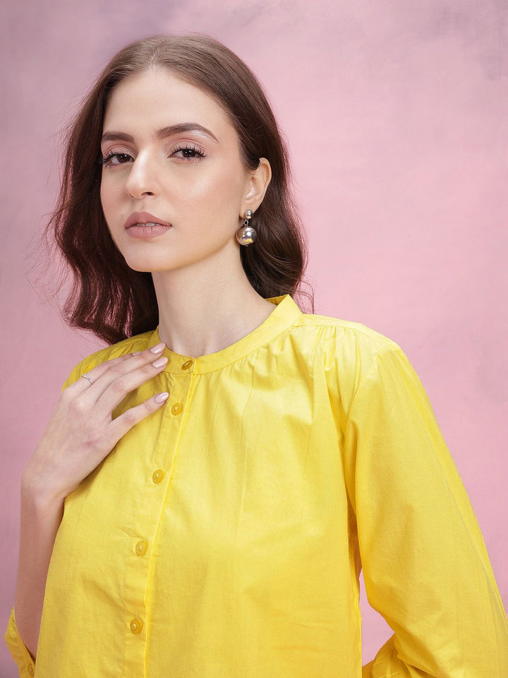 DressBerry Shirt Style Pure Cotton Top