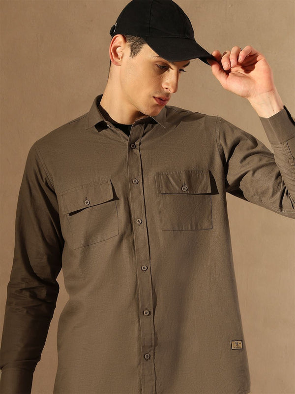 DENNISON Smart Solid Double Pocket Shirt