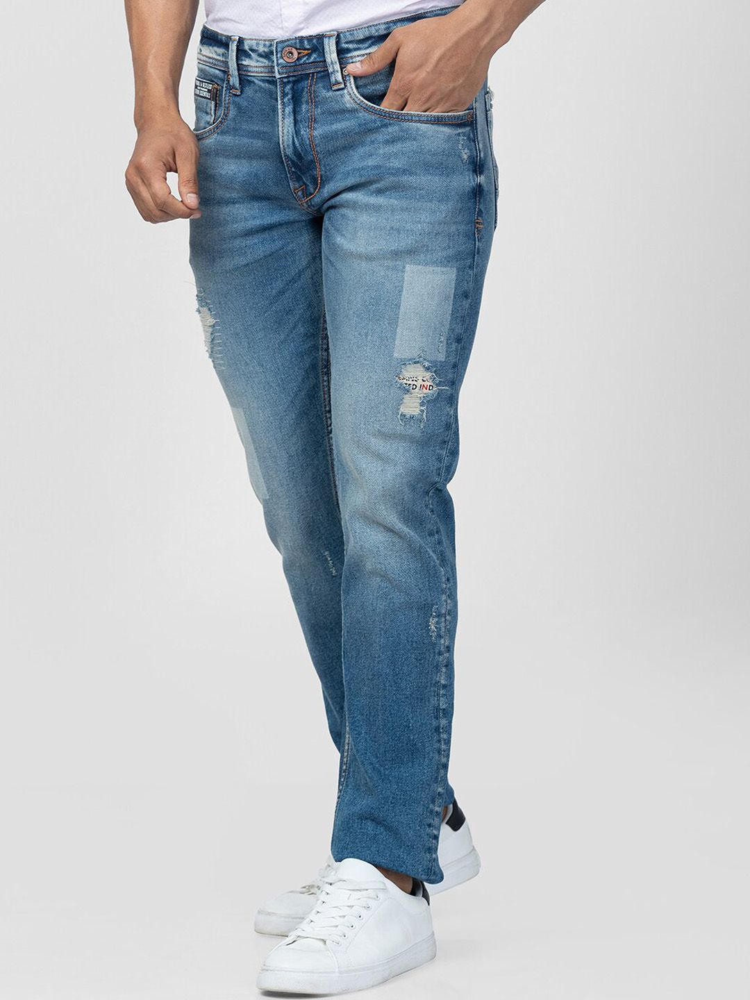 SPYKAR Men Mildly Distressed Heavy Fade Cotton Jeans