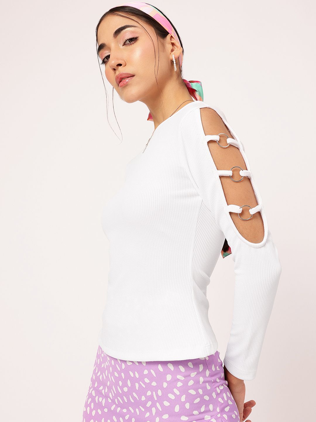 DressBerry Sweet Sixteen Cut-Out Ribbed Top