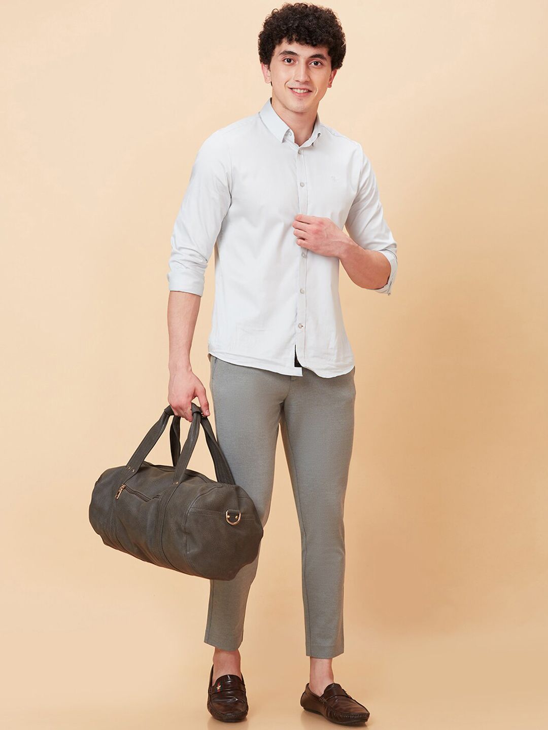 Being Human Men Mid Rise Cotton Trousers
