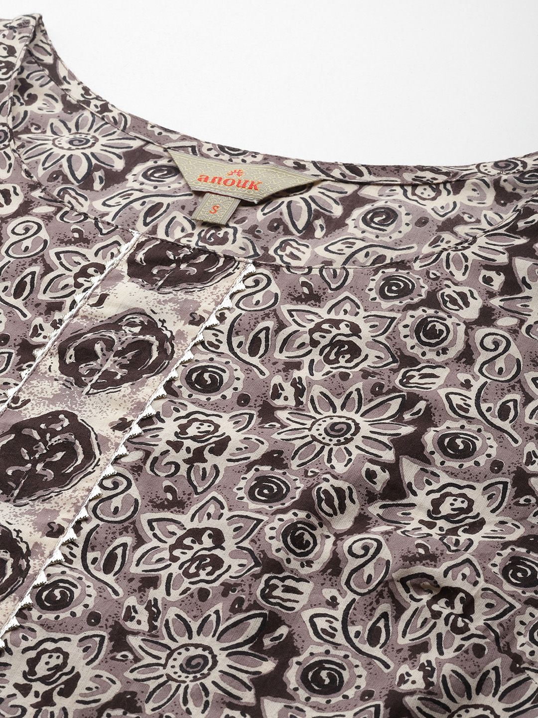 Anouk Women Ethnic Motifs Printed Pure Cotton Kurta with Trousers & Dupatta
