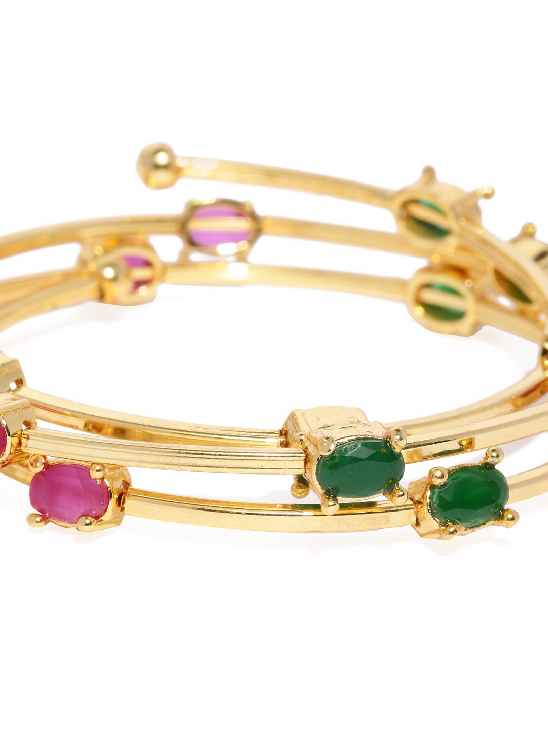 Gelang Gaya Balutan Berwarna Emas Zaveri Pearls