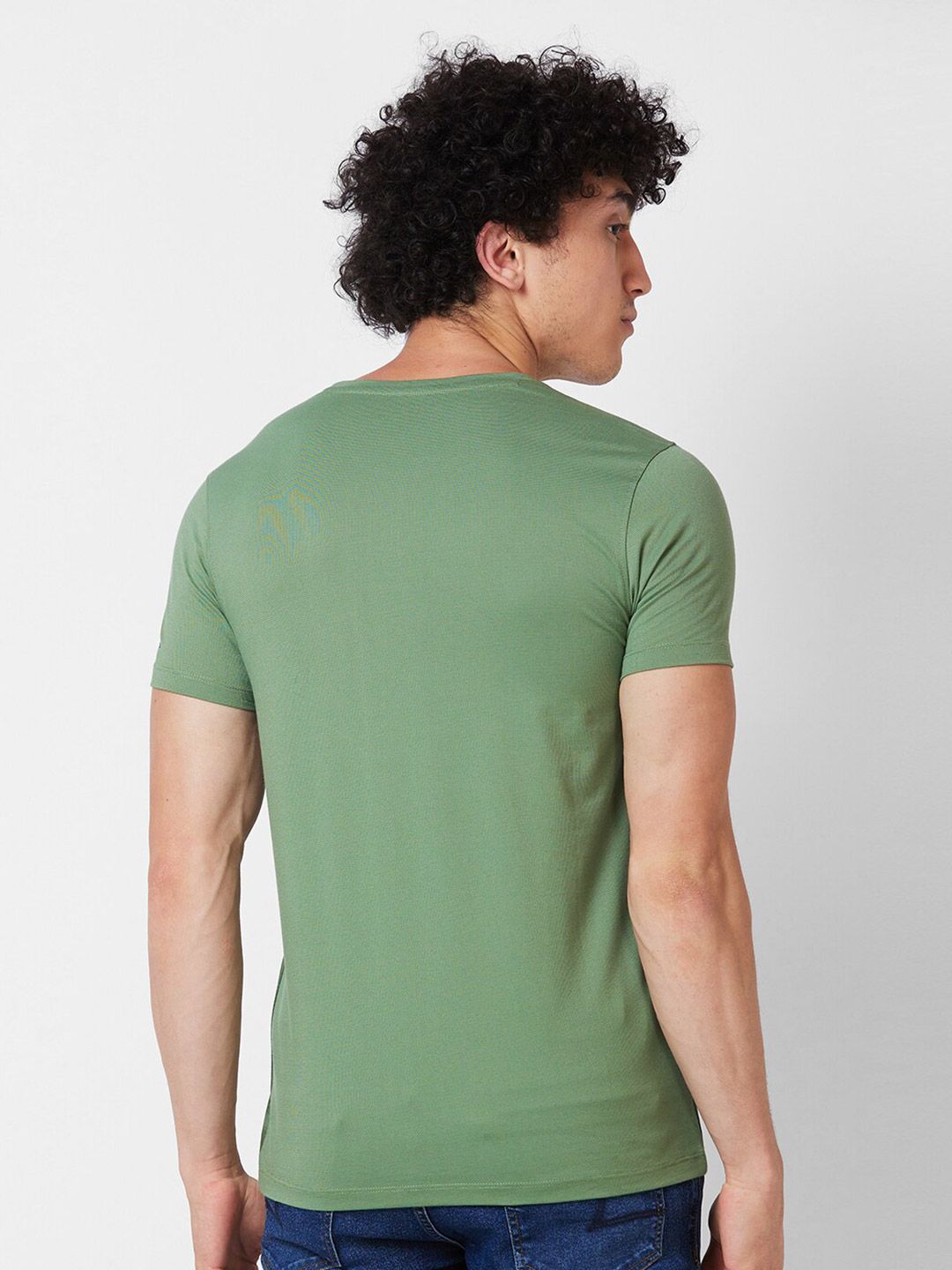 SPYKAR Typography Printed Slim Fit T-shirt