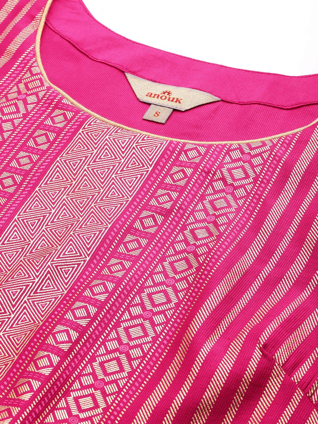 Anouk Tyohaar Collection Printed Panelled Kurta with Palazzos & Dupatta
