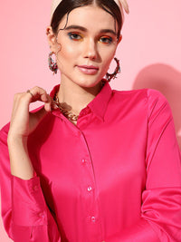 STREET 9 Fuchsia Shirt Style Top