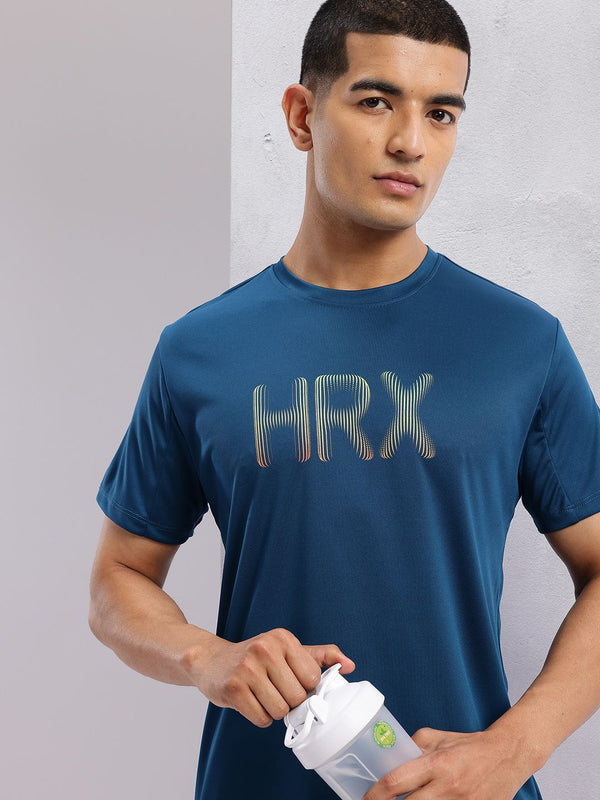 HRX by Hrithik Roshan Brand Logo Printed Rapid-Dry Training T-shirt