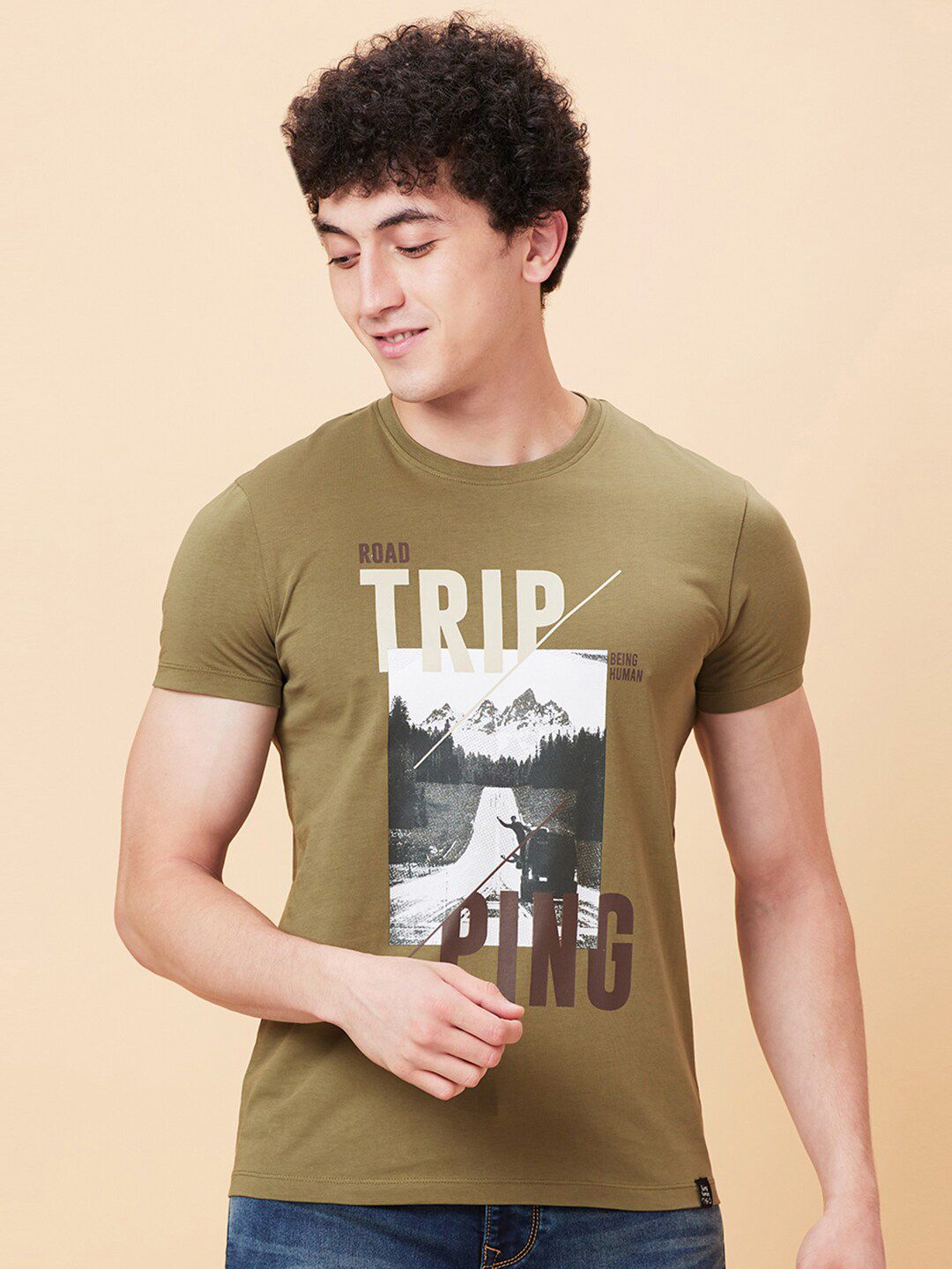 Being Human Graphic Printed Short Sleeves T-shirt