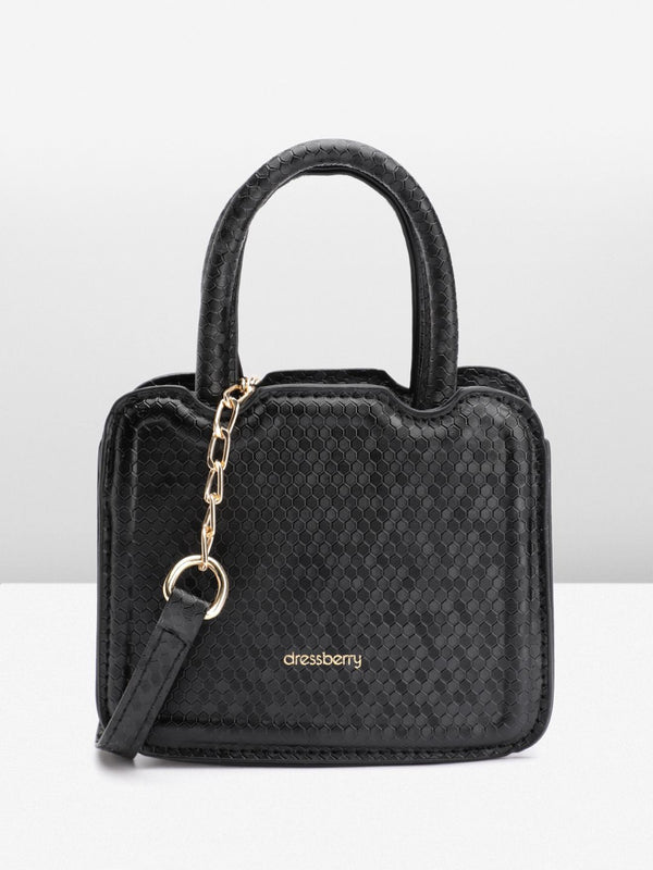 DressBerry Textured Structured Handheld Bag