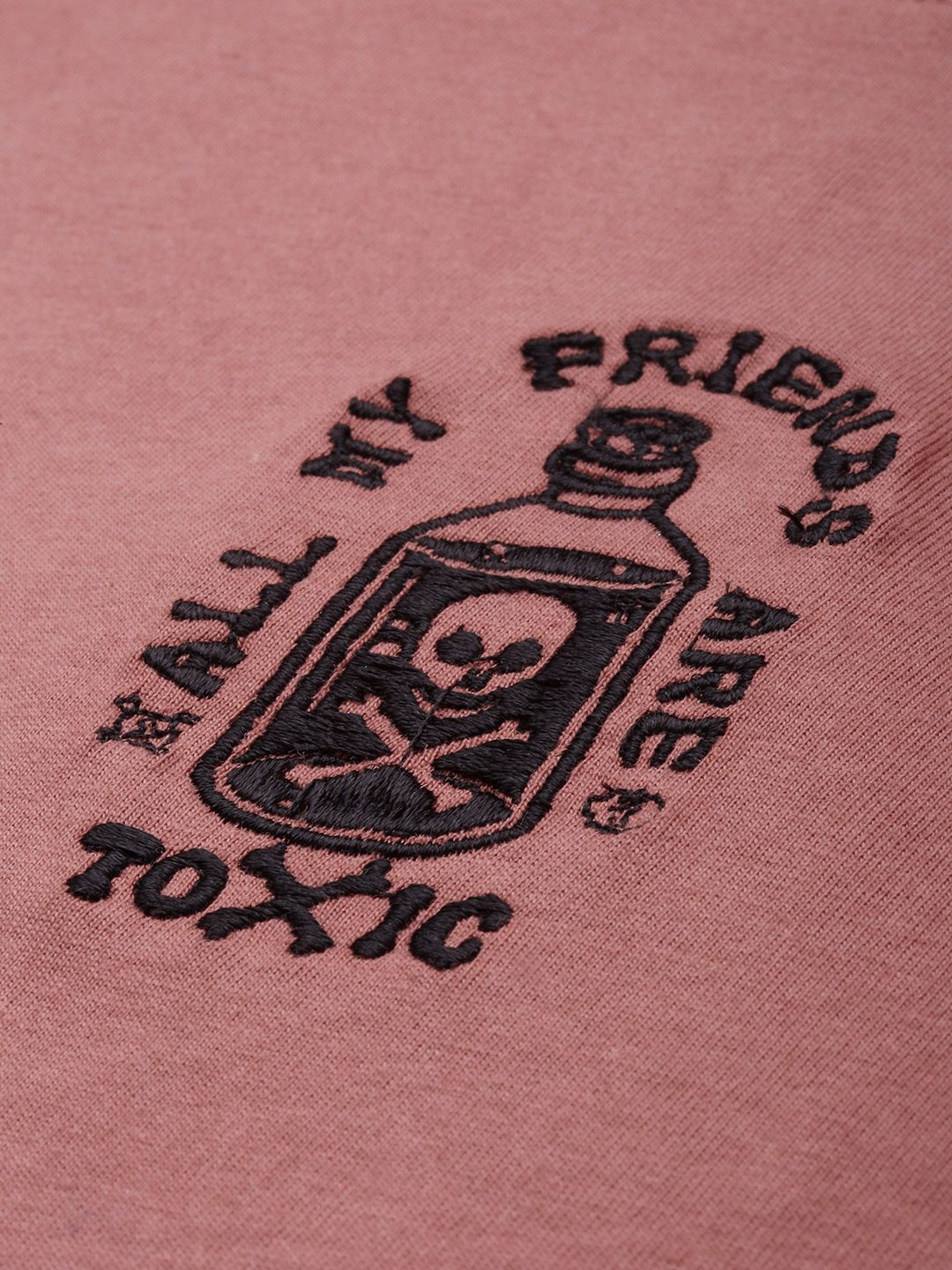 Difference of Opinion Men Graphic Embroidered Oversized T-shirt