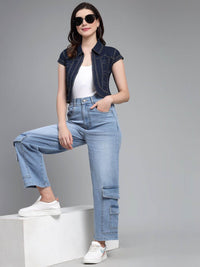 Style Quotient Women Crop Denim Shrug