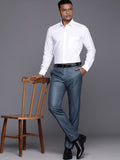 Raymond Men Textured Slim Fit Trousers
