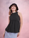 DressBerry Lace Inserts Detail Empire Top