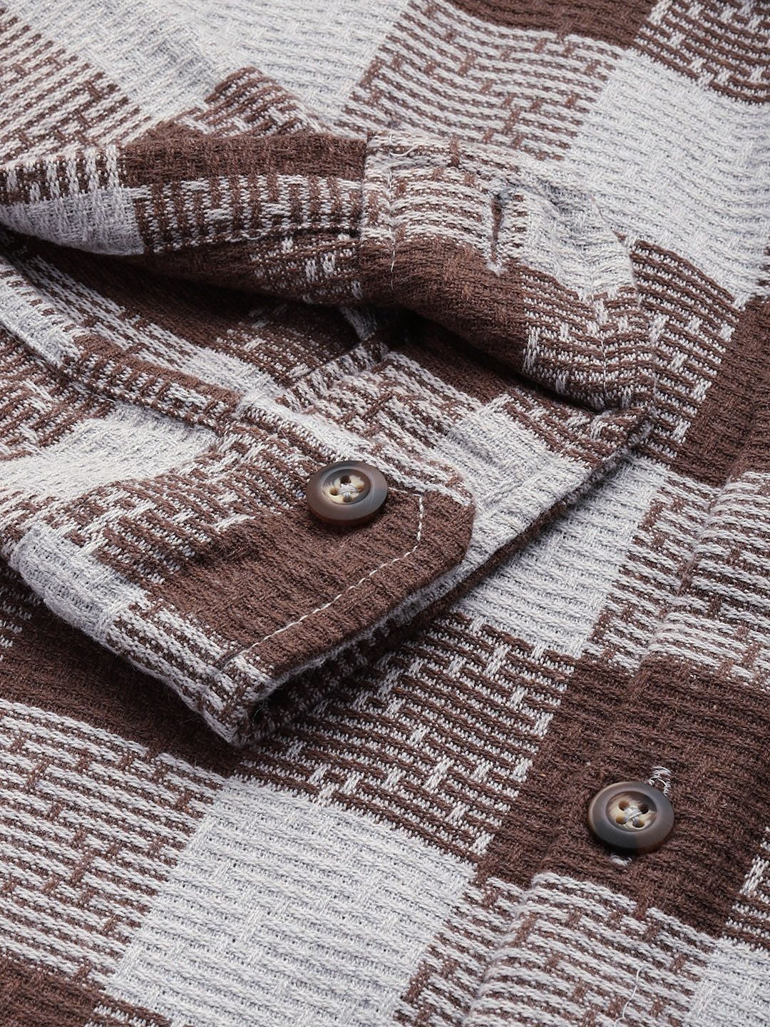 The Indian Garage Co Checked Pure Cotton Casual Shirt