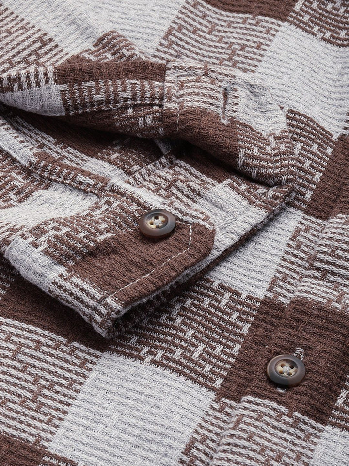 The Indian Garage Co Checked Pure Cotton Casual Shirt