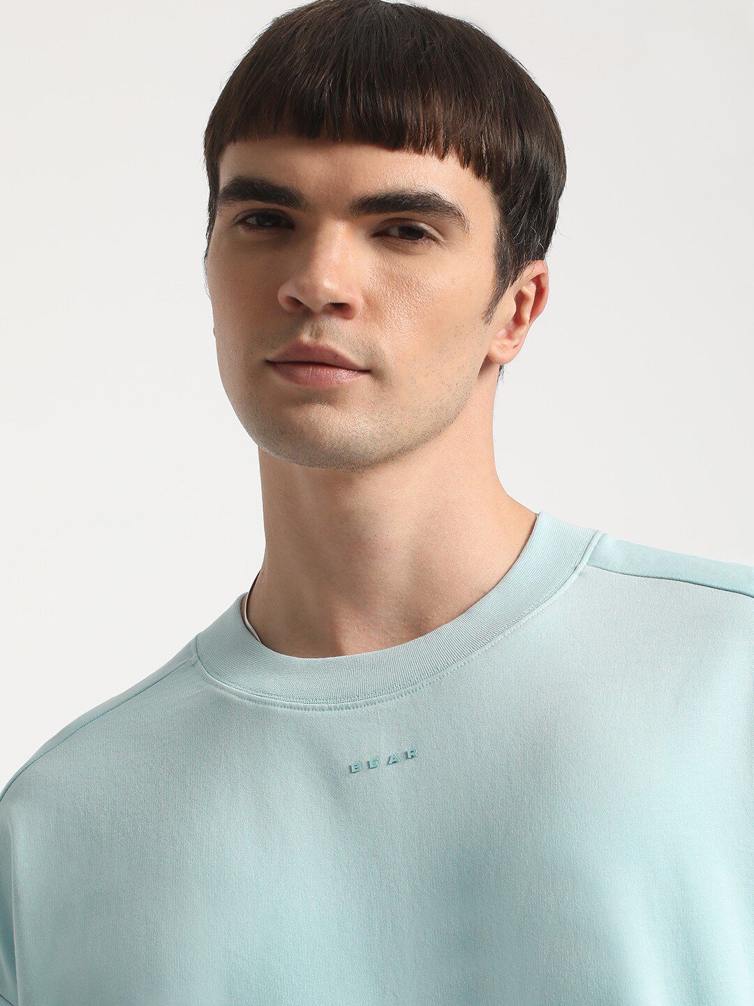 THE BEAR HOUSE Drop Shoulder Pure Cotton Relaxed Fit T-shirt