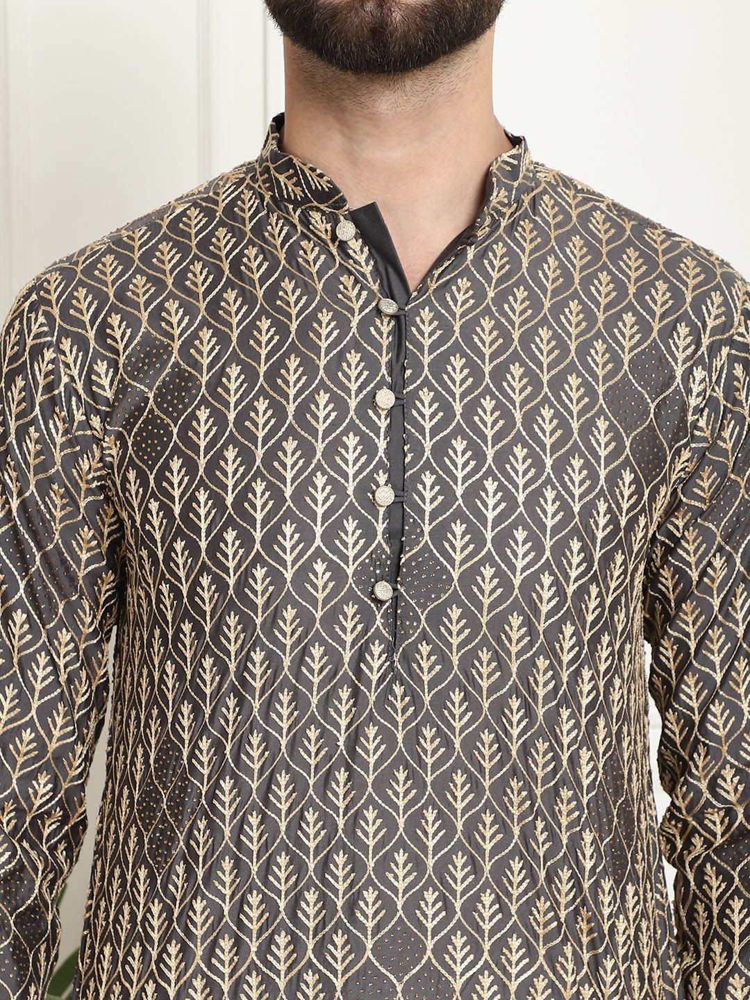 SOJANYA Kurta Kapas Tulen Sulaman dengan Churidar