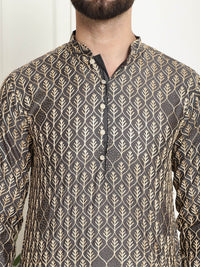 SOJANYA Kurta Kapas Tulen Sulaman dengan Churidar