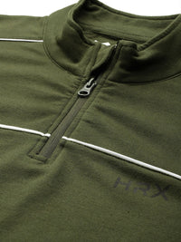 HRX by Hrithik Roshan Mock Collar Regular Longline Sweatshirt