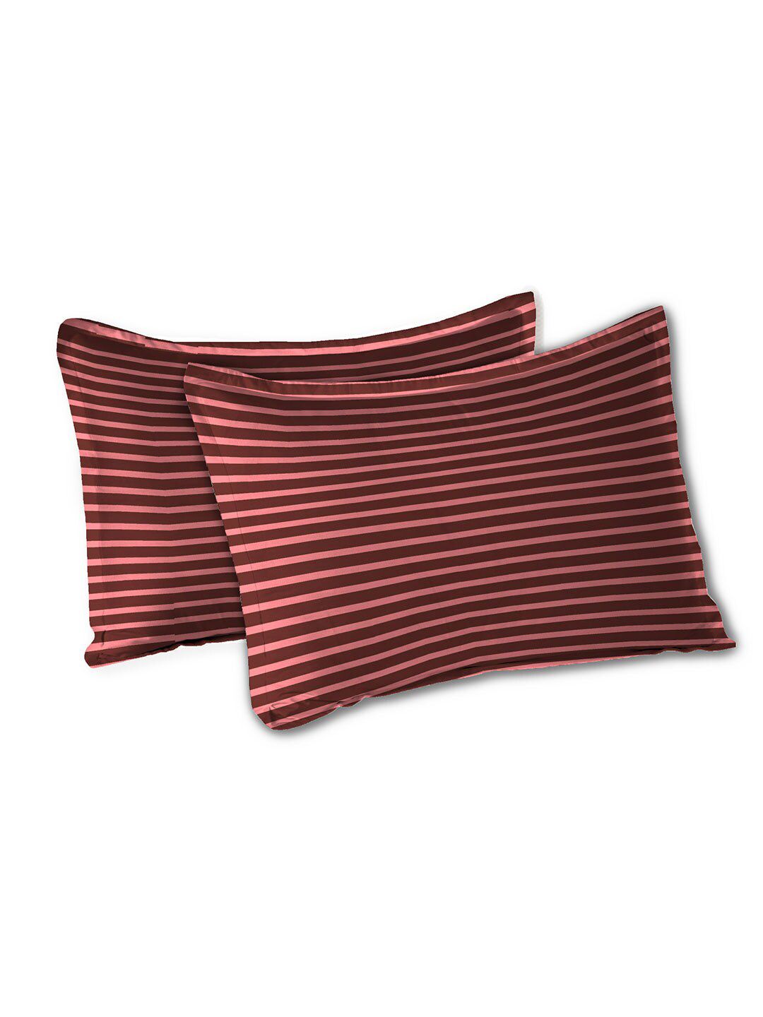 MYTRIDENT Modern Brown Urban Comfort Flat 144TC Queen Cotton Bedsheet with 2 Pillow Covers