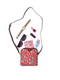 TEAL BY CHUMBAK Floral Printed Structured Sling Bag