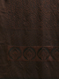 Saree mall Black & Gold-Toned Woven Design Zari Silk Blend Banarasi Sarees