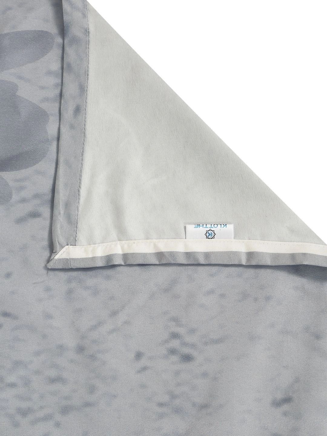 Moda Rapido X KLOTTHE Grey & White Floral 400 TC Single Bedsheet with 1 Pillow Covers