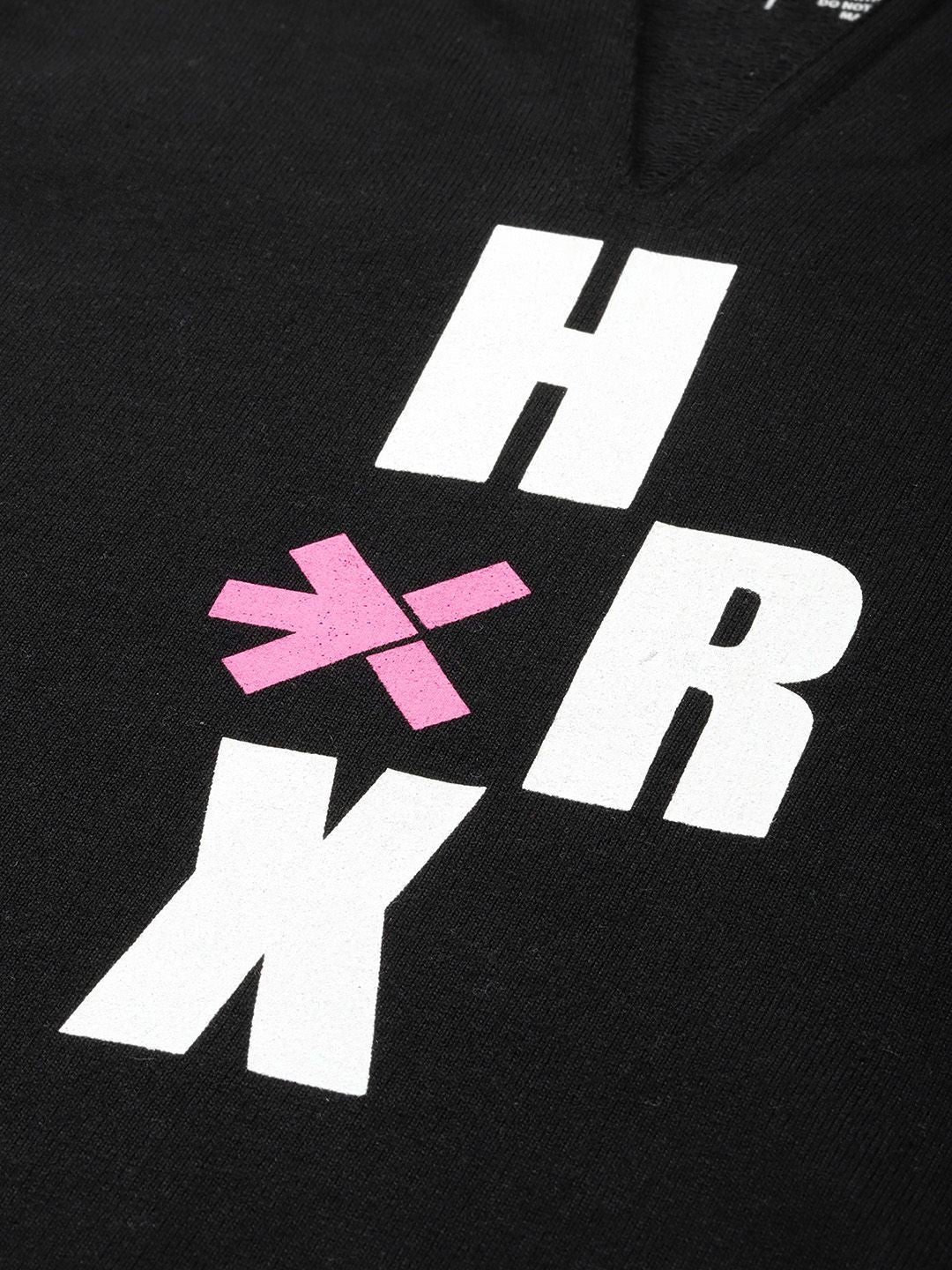 HRX by Hrithik Roshan Brand Logo Printed Hooded Sweatshirt